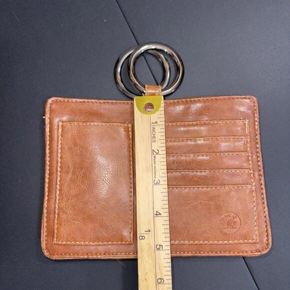 Pouchee Purse Divider Equestrian Boho Wallet Organizer Pocket Brown Faux Leather - Picture 3 of 15